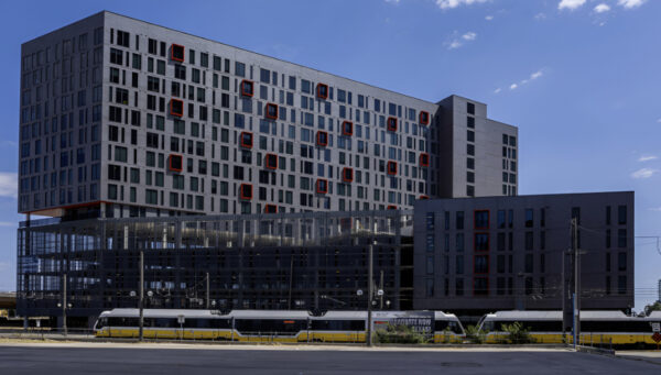 Bryan Red Sunshades | Custom Architectural Specialities